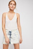 Kaia Lace-up Skirt By Free People Denim